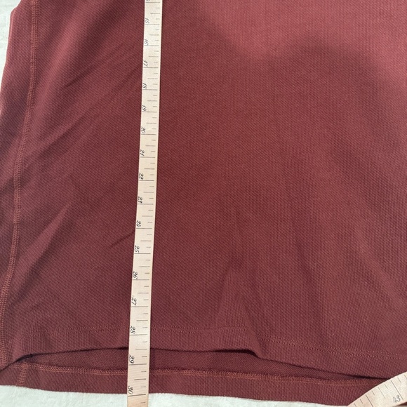 Rag & Bone Henley Burgundy Waffle Knit Band Collar Long Sleeve shirt - Picture 7 of 8